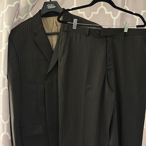 Calvin klein brown pinstripe suit - Picture 1 of 3
